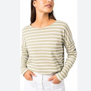 SAINT JAMES striped shirt olive green 4